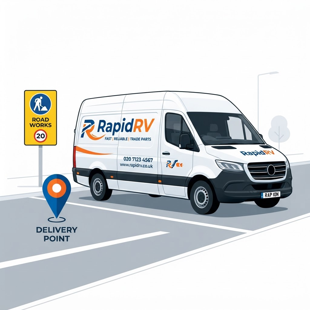 A modern RapidRV-branded UK trade delivery van